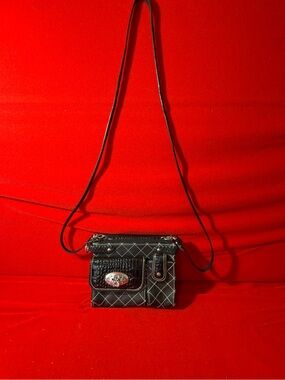 Brighton Vintage black leather crossbody bag